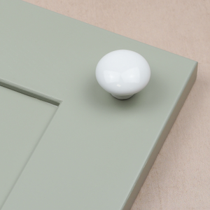 White Round Ceramic Mushroom Knob