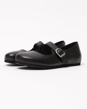 Birkenstock Santa Clarita Leather Womens Shoes - Black