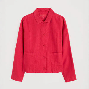 Seasalt Arame Linen Jacket Raspberry Size 14