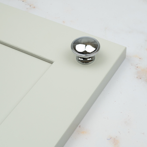 Polished Chrome Cabinet Cup Handle with 64mm Hole Centres & 35mm Knob Pull - 35mm Knob