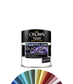 Crown Trade Fastflow Quick Dry Gloss Paint - Tinted Colour Match