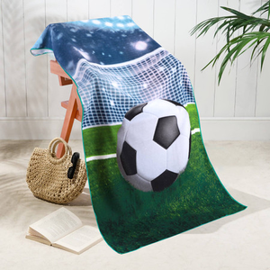 Football Design Microfibre Beach Towel – 70 x 150 cm
