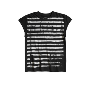 Over Print Stripe Rocker Tee (S)