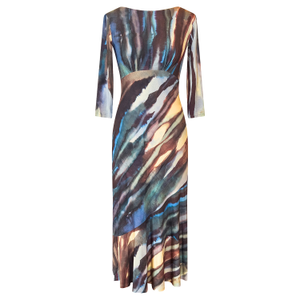 Maxine Asymmetric Dress Ocean-Blue (M/L)