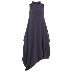 Sleeveless Cotton Dress In Grey (M)