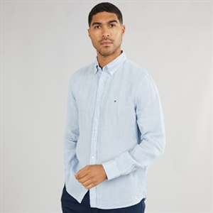 Tommy Hilfiger Mens Long Sleeve Shirt Breezy Blue