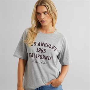 Brave Soul Womens Lala T-Shirt Grey Marl