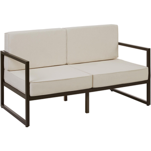 Divano lounge da giardino Comosa, 2 posti, imbottitura ultradensa