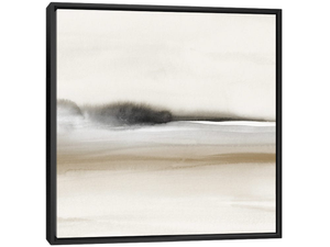 Watercolor Landscape In Beige Tones And Black - Square