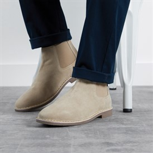 Ben Sherman Mens Garcia Chelsea Boots Sand Suede