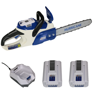 Zomax 58v Cordless 4.0AH Battery Electric Chainsaw 16" Bar  - Includes 2 Chains 3/8LP .050 56DL and 2x Batteries
