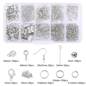 Kit 710 pièces pour création de bijoux - Rhodium