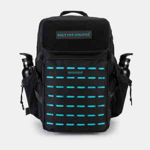 Black & Aqua Gym Backpack Plus