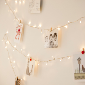 100 Warm White LED Fairy Lights On Clear Cable