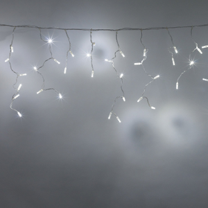 Core Connect 2m 64 White Connectable Icicle Lights Clear Cable