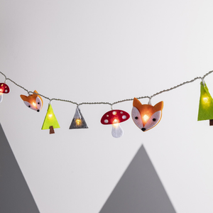 16 Felt Woodland Battery Children's Fairy Lights