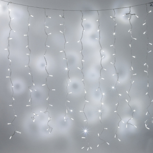 Core Connect 2m x 2m 192 White Connectable Curtain Lights Clear Cable