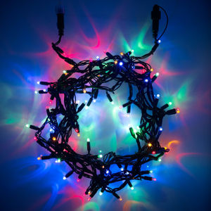 Core Connect 10m 100 Multi Coloured Connectable Fairy Lights Green Cable