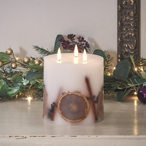 TruGlow® LED 3 Wick Winter Candle With Remote Control