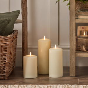 TruGlow® Ivory Chapel Candle Trio