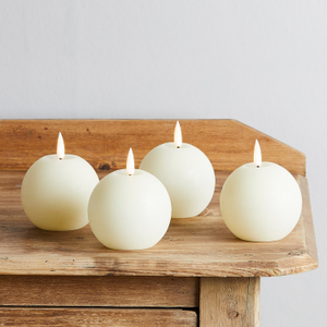 4  TruGlow® Ball LED Candles With Remote Control