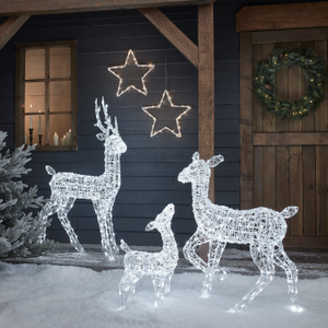 Swinsty Acrylic Light Up Reindeer Family 24v