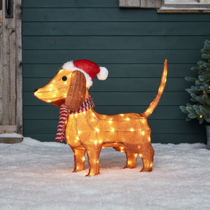 65cm Dachshund Outdoor Christmas Figure