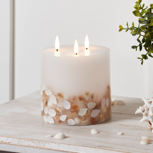 TruGlow® LED Shell 3 Wick Candle With Remote Control