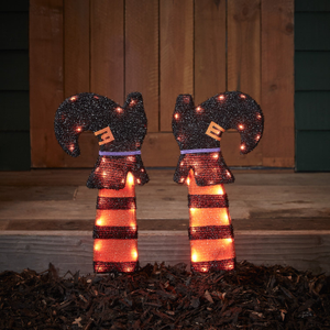 Witch's Legs Halloween Garden Stake Lights
