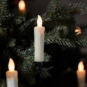 10 Ivory LED Christmas Tree Candles
