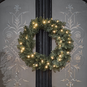 50cm Pre Lit LED Outdoor Fir Wreath
