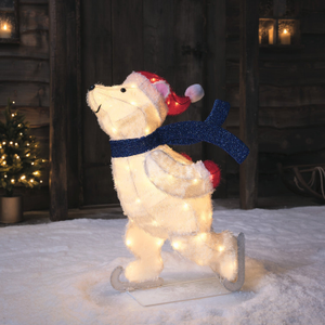 78cm Papa the Ice Skating Polar Bear LED 3D Figure