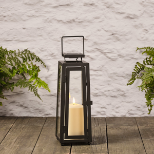 Regular Porto Solar Metal Lantern with TruGlow® Candle