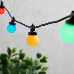 Pro Connect Multi Coloured Connectable Festoon Lights Black Cable