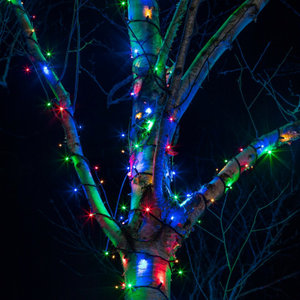 Pro Connect 50m 500 Multi Coloured Connectable String Lights Black Cable