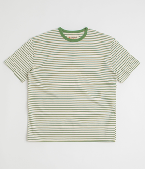 Mollusk Striped Heavy T-Shirt - Natural / Green