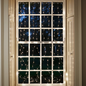 200er Mikro-LED Lichtervorhang in Warmweiß