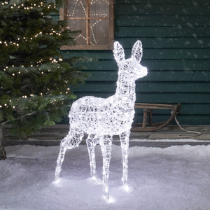 Biche de Noël Lumineux en Acrylique Swinsty à LED Bicolores