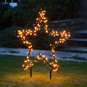 90cm Cluster LED Stern Warmweiß