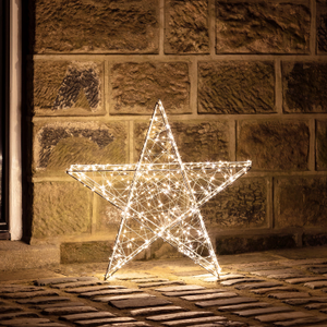 60cm LED Stern Weihnachtsdeko außen