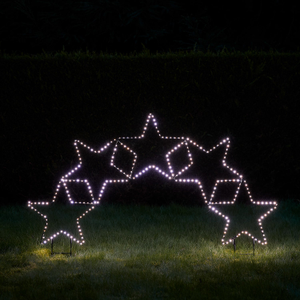 Arche Lumineuse à 5 Étoiles, Déco d’Extérieur à LED Bicolores