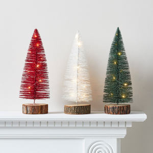 3er Set Deko Mini Weihnachtsbäume