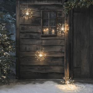 4er Set Bicolor LED Weihnachtsdeko außen Starburst