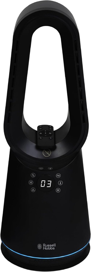 Russell Hobbs RHCBLDL3IN1B Oscillating Bladeless Fan Heat and Cool LED Display
