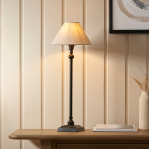 Endon Lille Table Table Lamp Matt Black with 22cm Shade