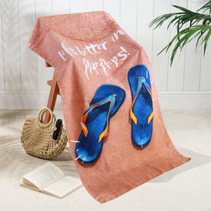Flip Flop Design Microfibre Beach Towel