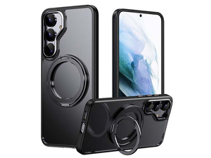 Magnetic Ring Stand Case for Samsung S25 - Black
