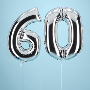 60th Giant Number Balloons