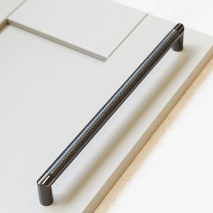 Gunmetal Grey Chrome Cabinet Knurled Handles 160mm & 320mm Centres - 320mm Handle