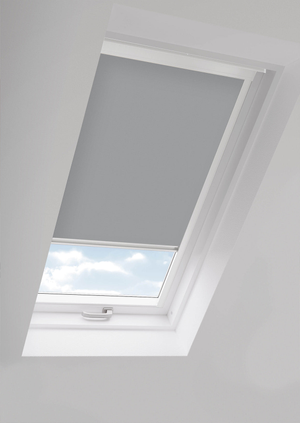 B4U Grey Roof Blinds for Keylite Windows - White frame: Size P02
